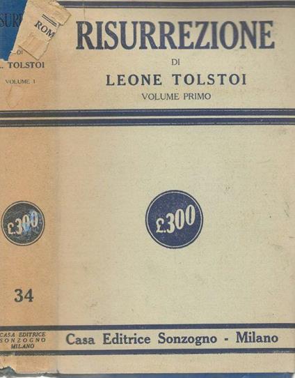 Risurrezione Vol.I - Lev Tolstoj - copertina