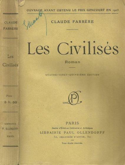 Les Civilises - Claude Farrére - copertina