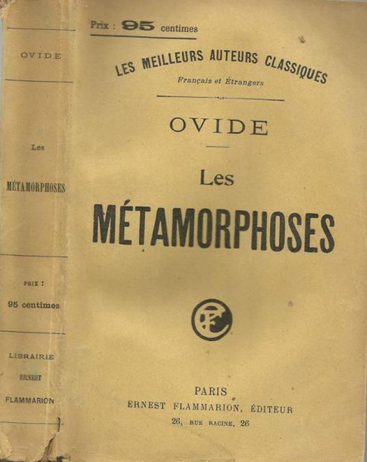 Les Metamorphoses - P. Nasone Ovidio - copertina