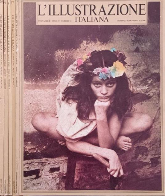 L’illustrazione italiana, Nuova serie Anno IV, Num.15,17,18,19,20 1984 - Giovanni Raboni - copertina