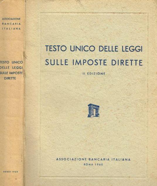 Testo unico delle leggi sulle imposte dirette - copertina