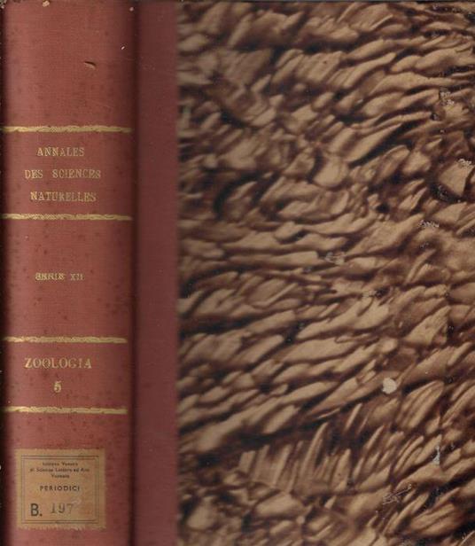 Annales des sciences naturelles zoologie et biologie animale 12 ° série tome V 1963 - Pierre P. Grassé - copertina