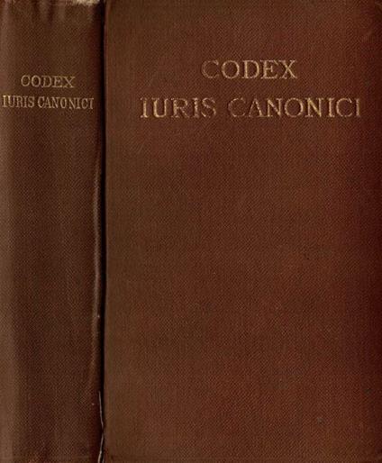 Codex Iuris Canonici Pii X Pontificis Maximi. Iussu Digestus Benedicti Papae XV. Auctoritate Promulgatus - copertina