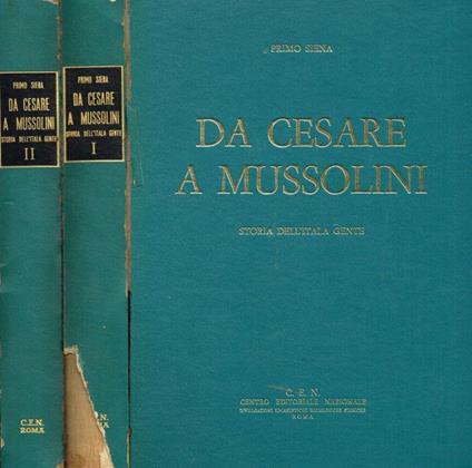 Da Cesare a Mussolini 2voll - Primo Siena - copertina