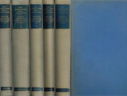 Papers and proceedings of the first international credit conference. Comptes rendus de la premiere conference internationale du credit. 5voll - copertina