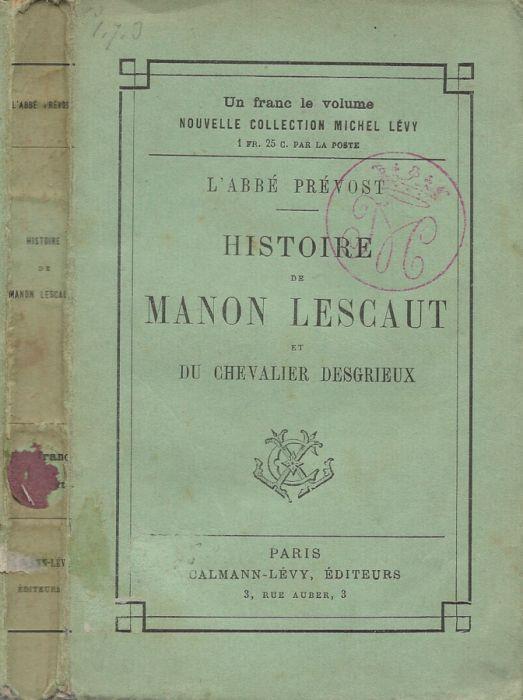 Histoire de manon Lescaut et du Chevalier Desgrieux - copertina