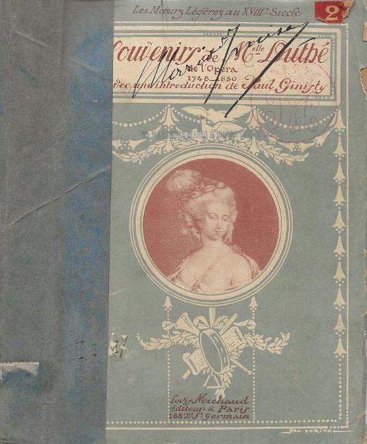 Souvenirs de M.lle Duthé de l'Opéra (1748-1830) - copertina