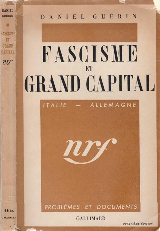 Fascisme et Grand Capital - Daniel Guerin - copertina