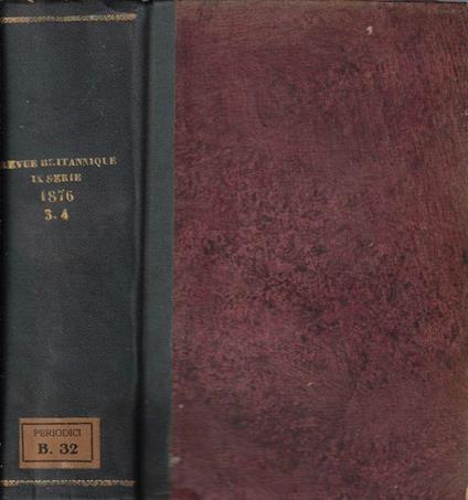 Revue britannique 1876 Tome III-IV - copertina