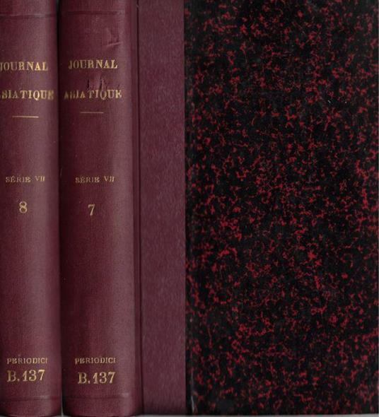 Journal Asiatique, ou recuèil de mémoires, d'extraits et de notices septième série tome VII-VIII 1876 - copertina