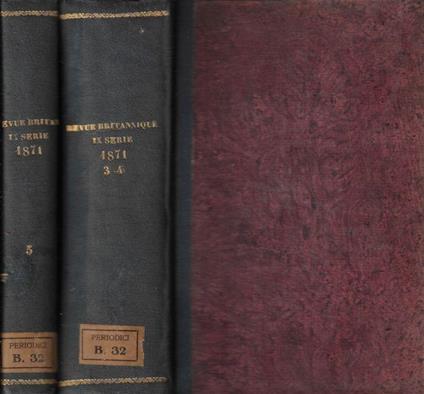 Revue britannique 1871 Tome III-IV, V - copertina