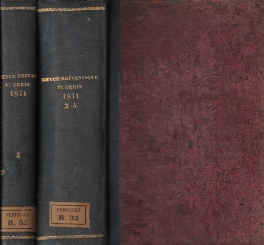 Revue britannique 1871 Tome III-IV, V - copertina