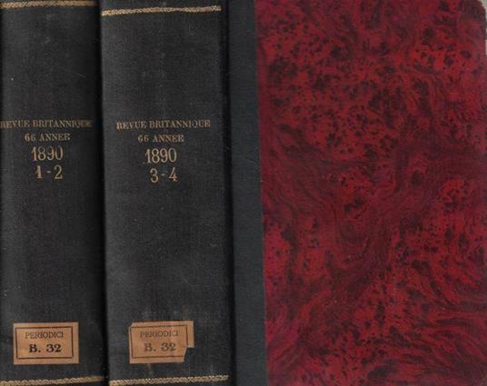 Revue britannique 1890 Tome I-II, III-IV - copertina