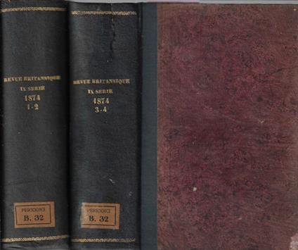 Revue britannique 1874 Tome I-II, III-IV - copertina