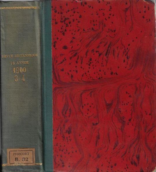 Revue britannique 1900 Tome III-IV - copertina