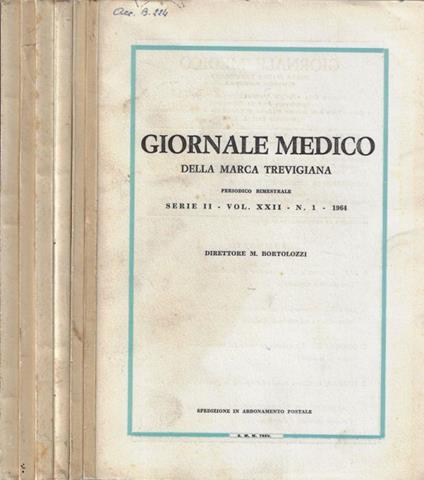 Giornale medico della Marca Trevigiana serie II Vol. XXII 1, 2 3, 4, 5, 6 1964 - copertina