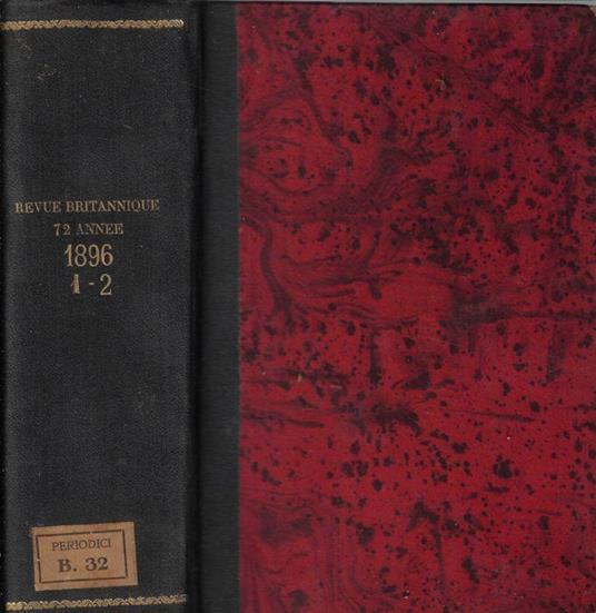 Revue britannique 1896 Tome I-II - copertina