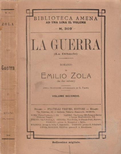 La guerra vol. II - Émile Zola - copertina