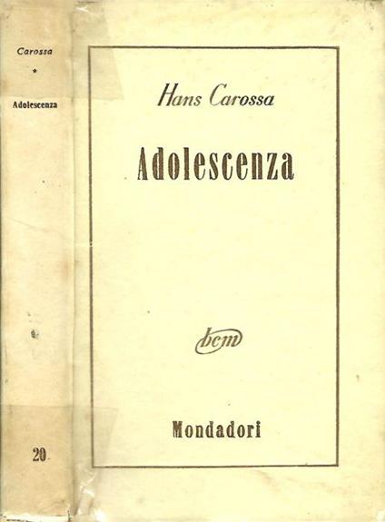 Adolescenza - Hans Carossa - copertina