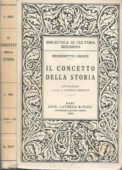 Il concetto della storia - Benedetto Croce - copertina