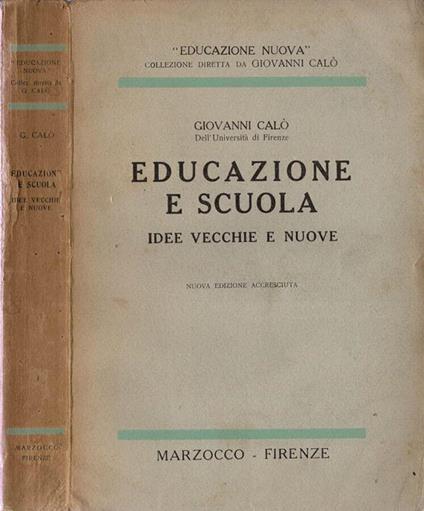 Educazione e scuola - Giovanni Calò - copertina