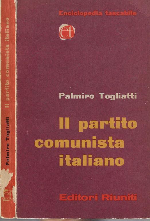 Il partito comunista italiano - Palmiro Togliatti - copertina