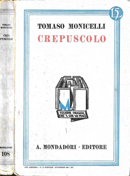 Crepuscolo - Tomaso Monicelli - copertina