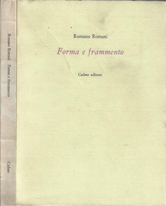 Forma e frammento - Romano Romani - copertina