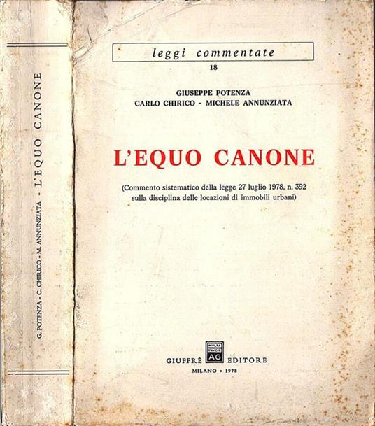 L' Equo Canone - Giuseppe Potenza - copertina