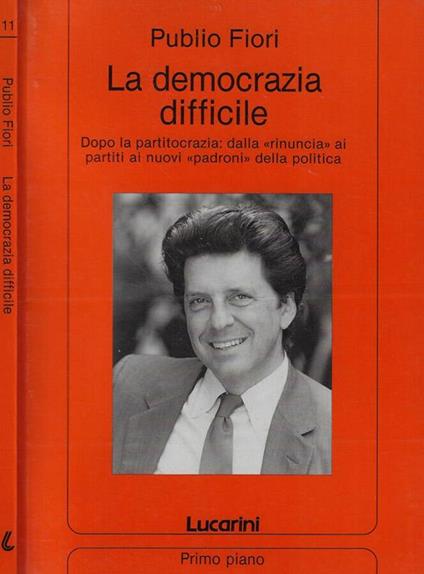 La democrazia difficile - copertina