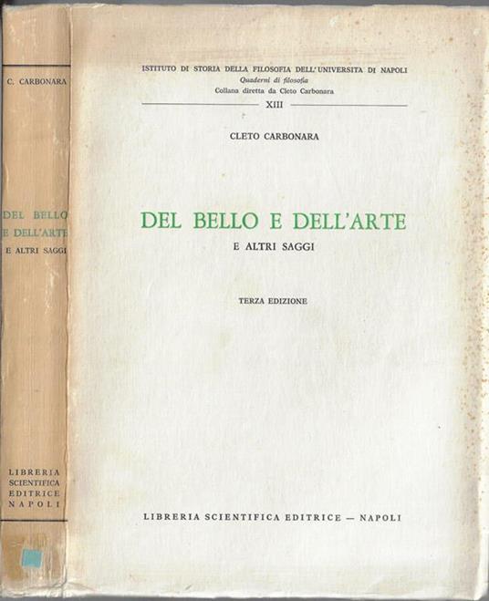 Del bello e dell'arte - Cleto Carbonara - copertina