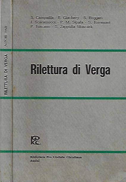 Rilettura di Verga - copertina