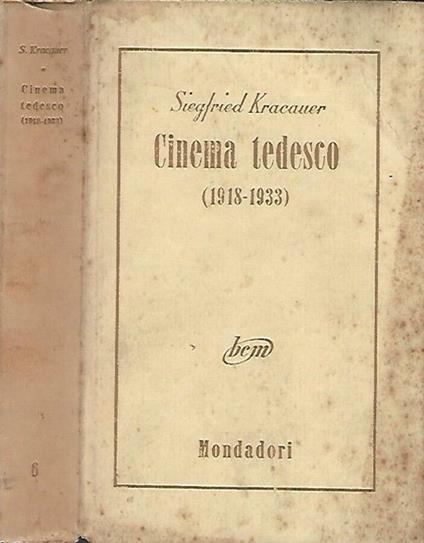 Cinema Tedesco - Siegfried Kracauer - copertina