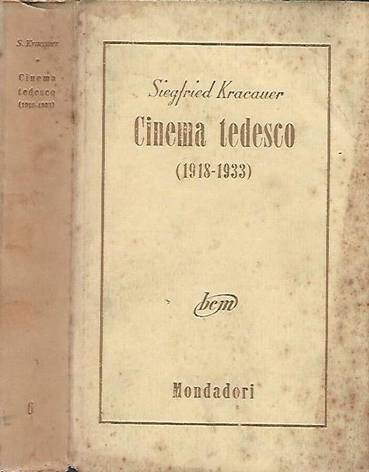 Cinema Tedesco - Siegfried Kracauer - copertina