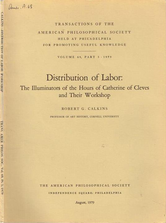 Distribution of labor: - copertina