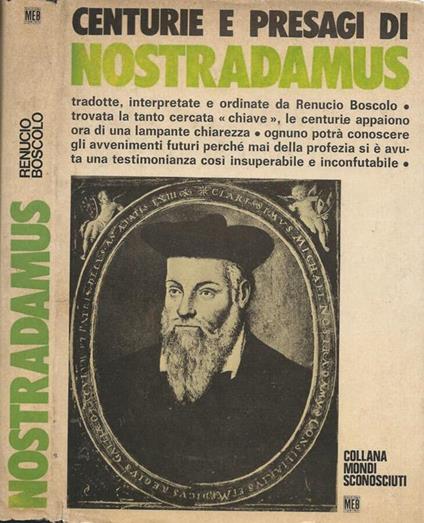 Centurie e presagi di Nostradamus - Renucio Boscolo - copertina