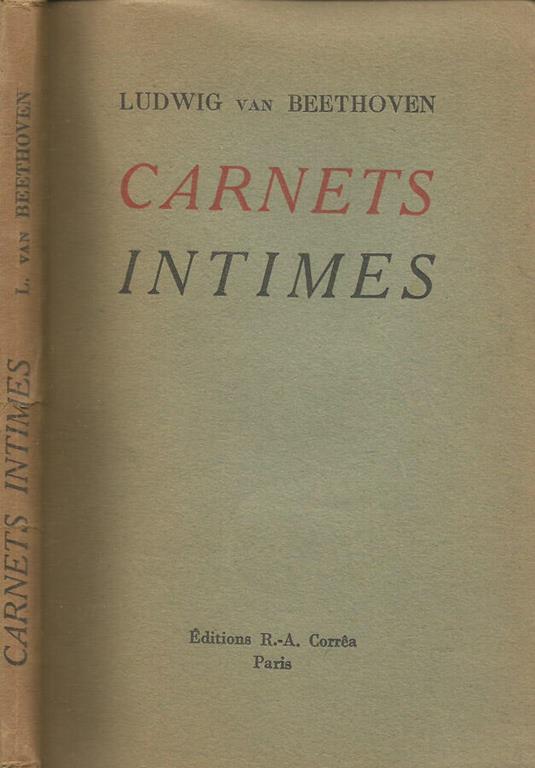 Carnets intimes - Ludwig van Beethoven - copertina