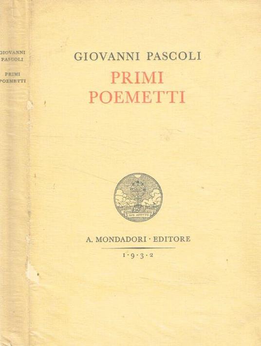 Primi poemetti - Giovanni Pascoli - copertina