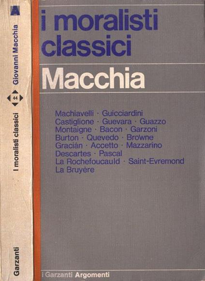 I moralisti classici - Giovanni Macchia - copertina