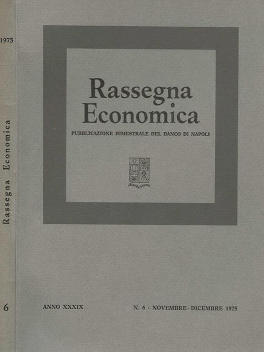 Rassegna Economica - Epicarmo Corbino - copertina