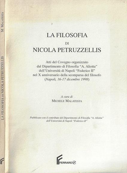 La filosofia di Nicola Petruzzellis - Michele Malatesta - copertina