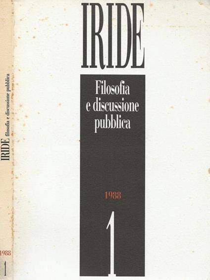 Iride, Filosofia e discussione pubblica, 1-1988 - copertina