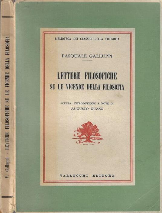 Lettere filosofiche su le vicende della filosofia - Pasquale Galluppi - copertina