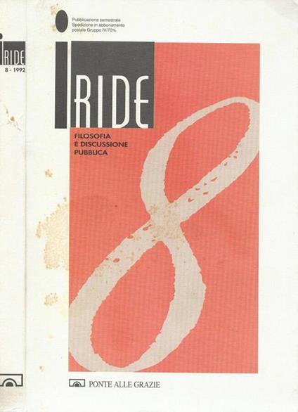 Iride, Filosofia e discussione pubblica, n.8 – 1992 - copertina