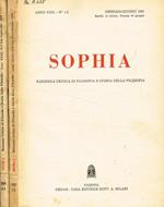 Sophia. Rassegna critica di filosofia e storia della filosofia. Anno XXXI fasc.1/2, 3/4, 1963