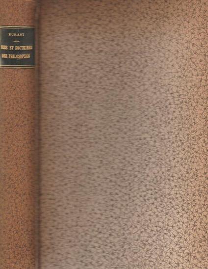 Vies et doctrines des philosophes - Will Durant - copertina