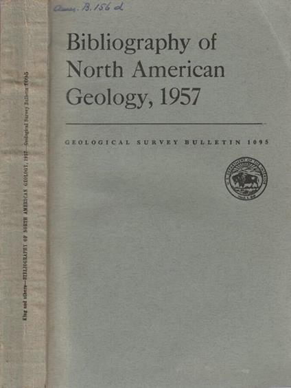 Bibliography of North American geology 1957 - copertina