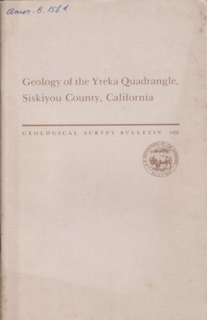 Geology of the Yreka quadrangle, Siskiyou County, California - copertina