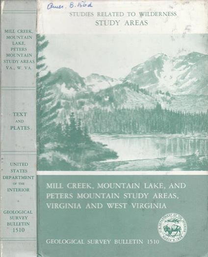 Mill Creek, Mountain Lake, and Peters Mountain Study areas, Virginia and West Virginia - copertina