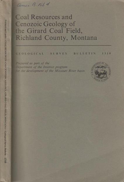 Coal resources and cenozoic geology of the Girard Coal Field, Richland County, Montana - copertina